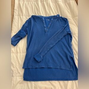Offline by Aerie Blue Henley Top